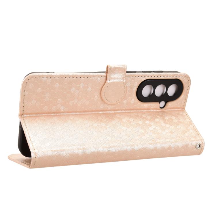 For Samsung Galaxy A57 5G Honeycomb Dot Texture Leather Phone Case