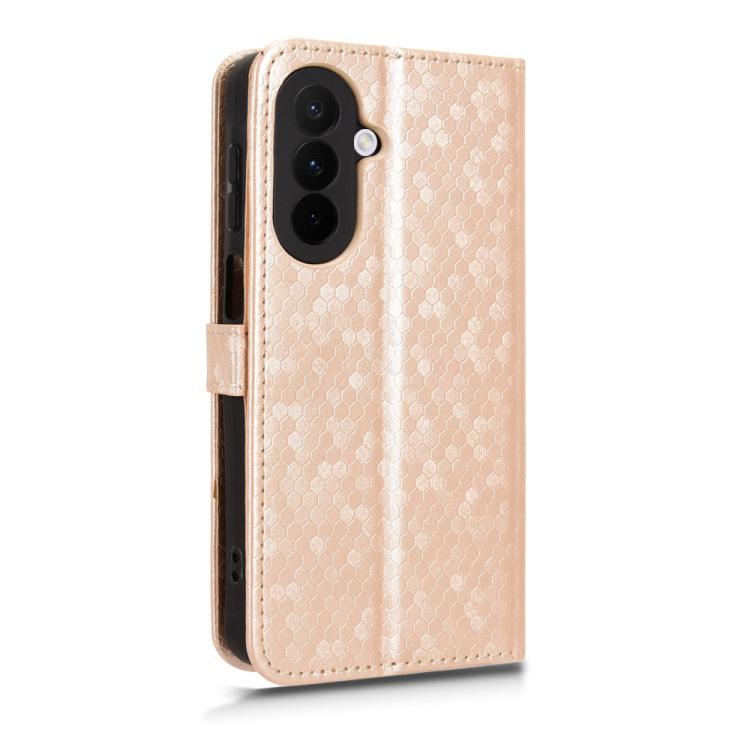 For Samsung Galaxy A27 5G Honeycomb Dot Texture Leather Phone Case