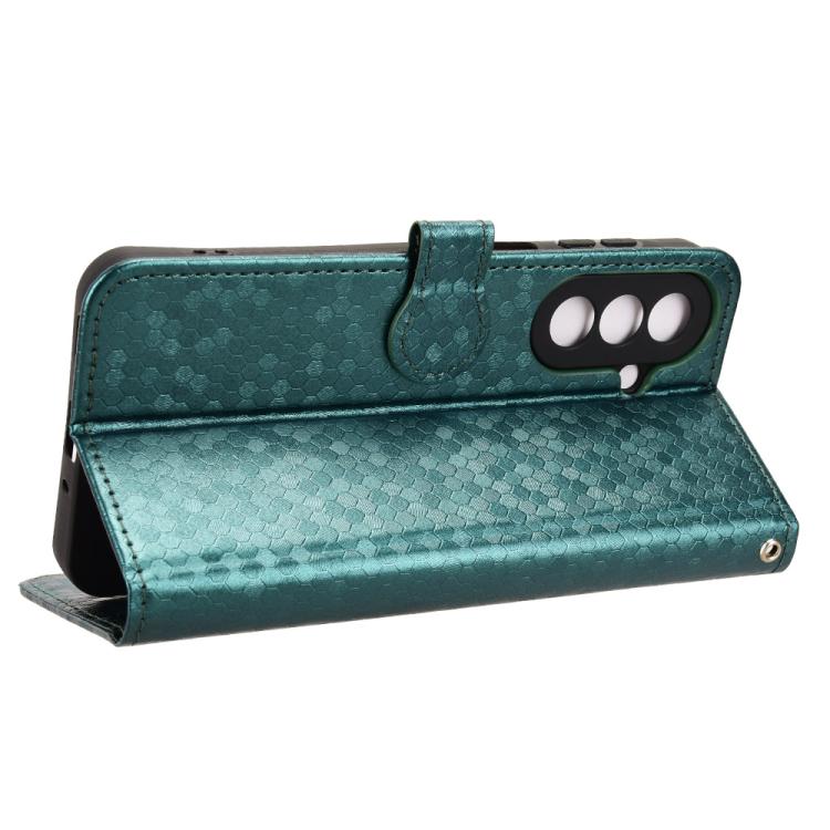 For Samsung Galaxy A27 5G Honeycomb Dot Texture Leather Phone Case