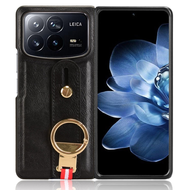 For Xiaomi Mix Fold 4 Wristband Leather Back Phone Case