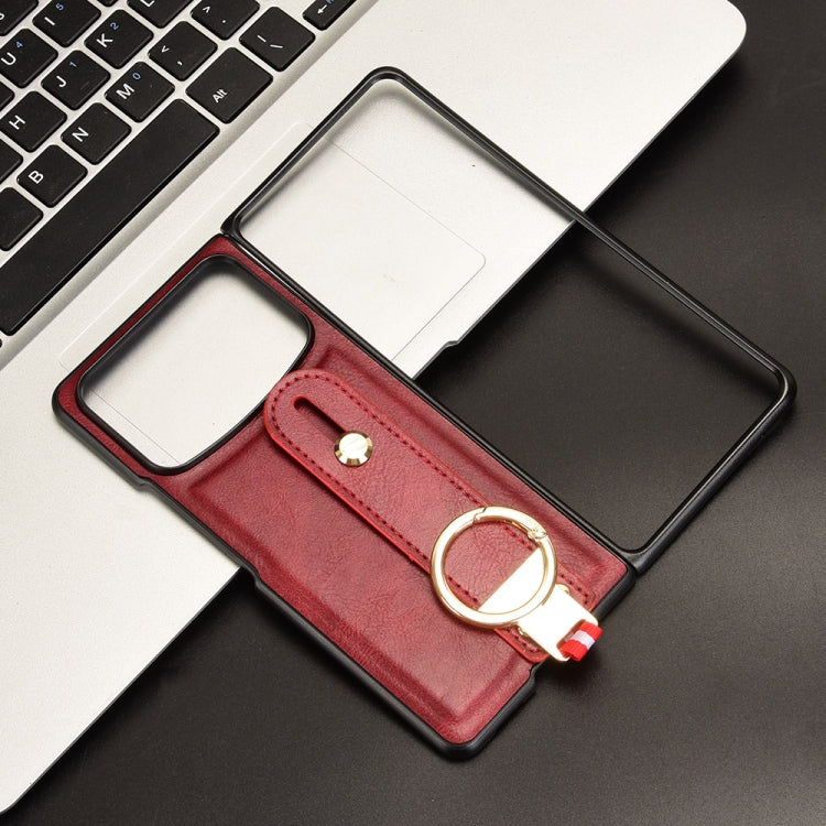 For Xiaomi Mix Fold 4 Wristband Leather Back Phone Case