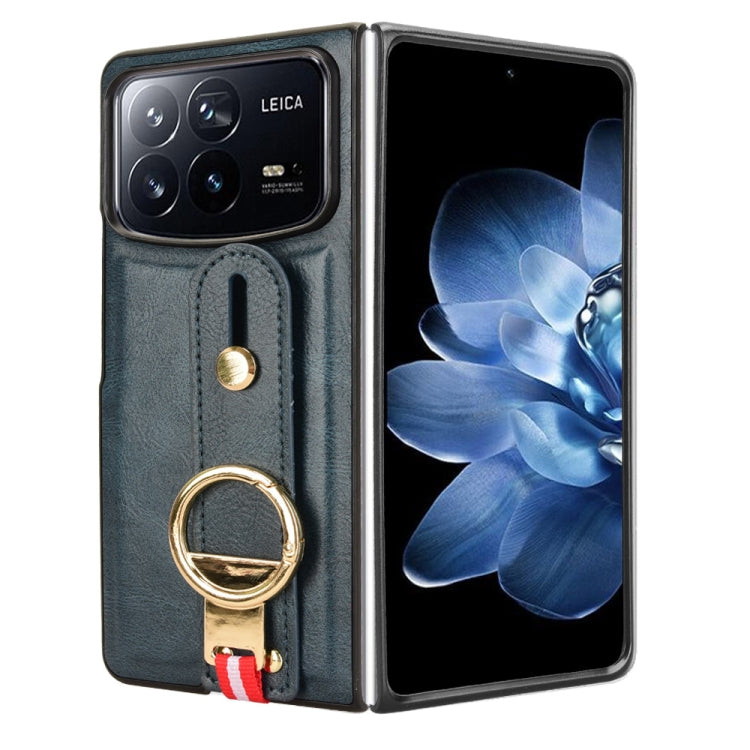 For Xiaomi Mix Fold 4 Wristband Leather Back Phone Case