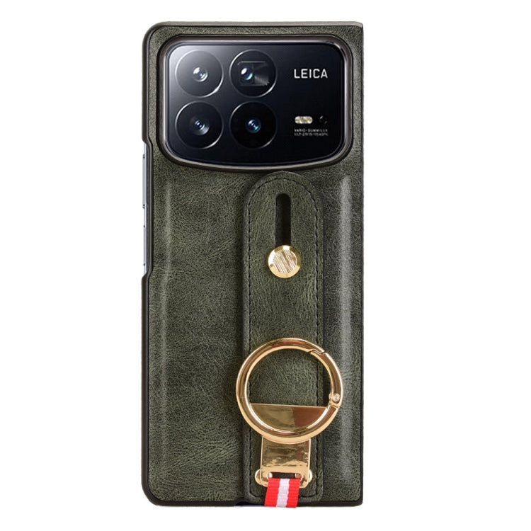 For Xiaomi Mix Fold 4 Wristband Leather Back Phone Case