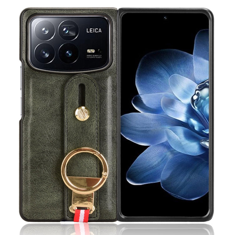 For Xiaomi Mix Fold 4 Wristband Leather Back Phone Case