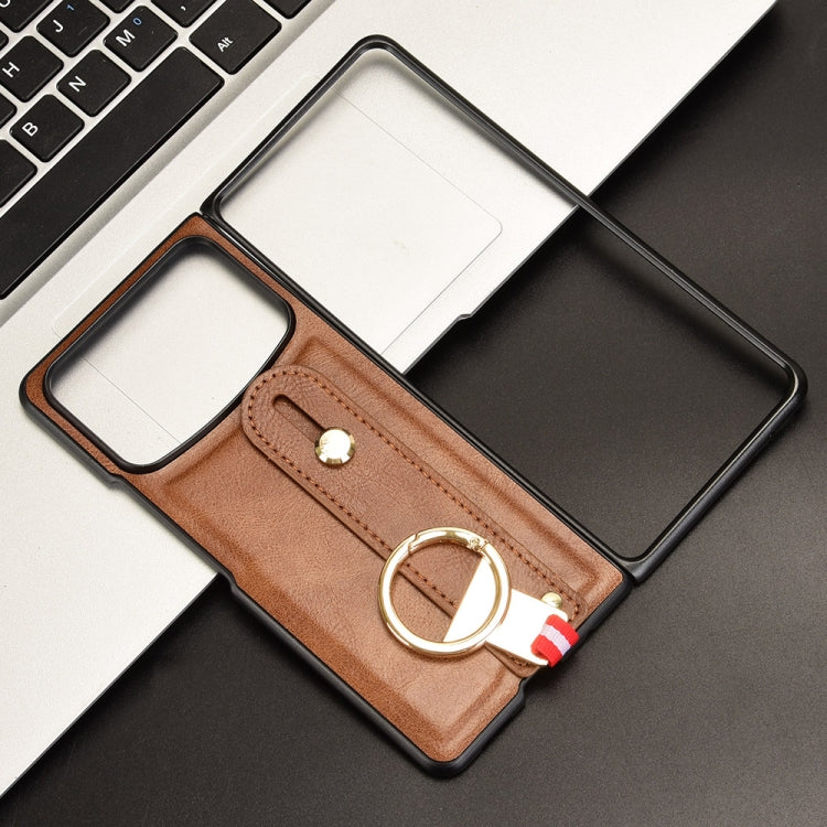 For Xiaomi Mix Fold 4 Wristband Leather Back Phone Case