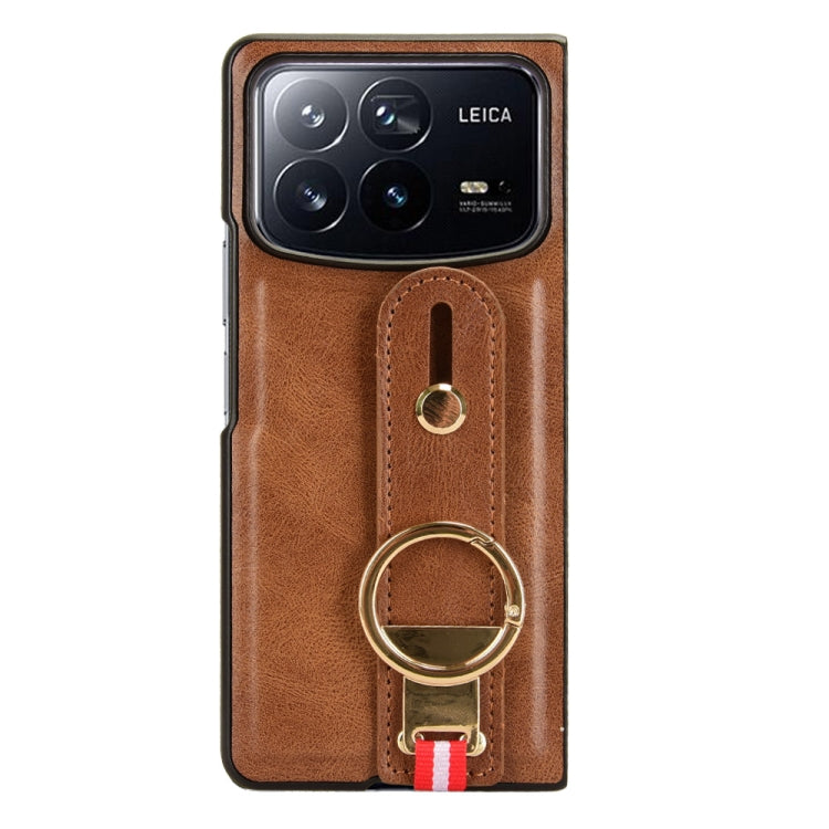 For Xiaomi Mix Fold 4 Wristband Leather Back Phone Case
