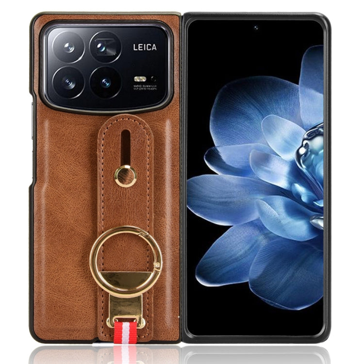 For Xiaomi Mix Fold 4 Wristband Leather Back Phone Case
