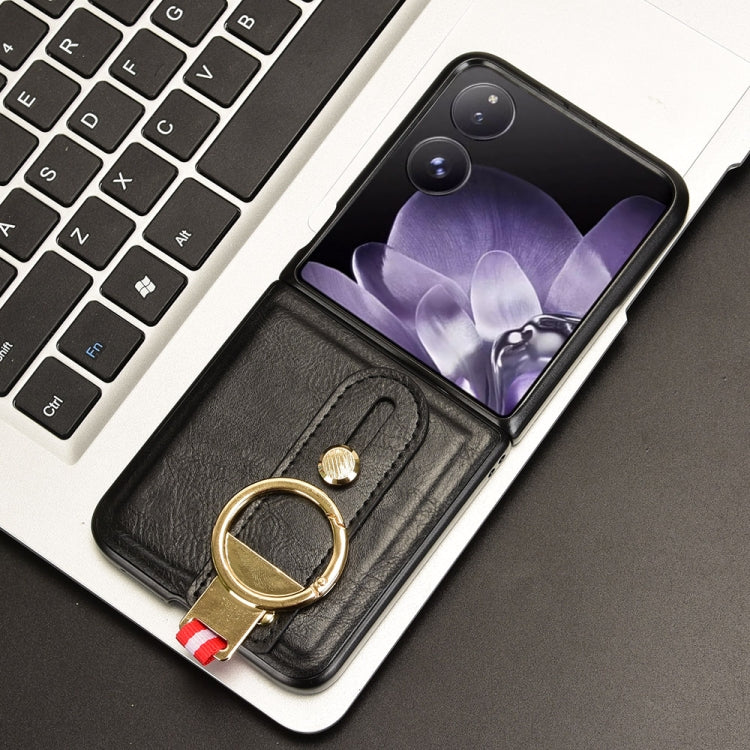 For Xiaomi Mix Flip Wristband Leather Back Phone Case