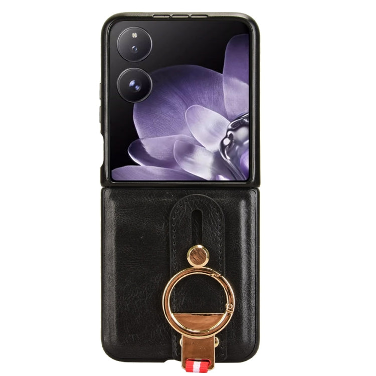 For Xiaomi Mix Flip Wristband Leather Back Phone Case