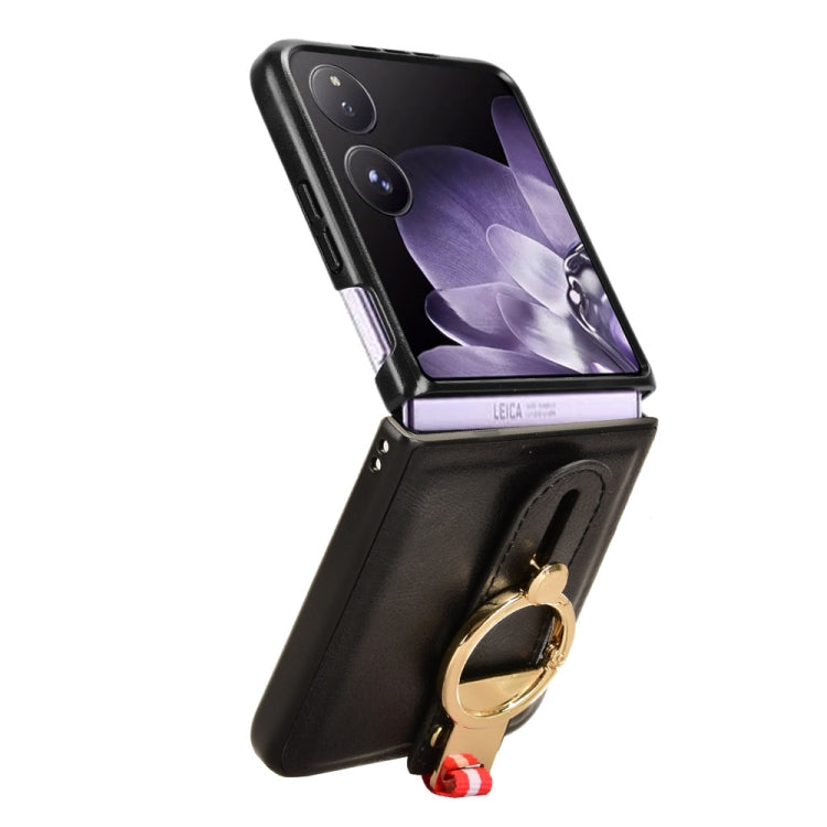 For Xiaomi Mix Flip Wristband Leather Back Phone Case