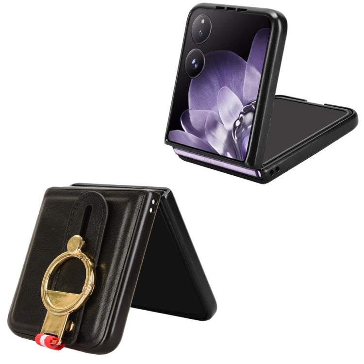 For Xiaomi Mix Flip Wristband Leather Back Phone Case