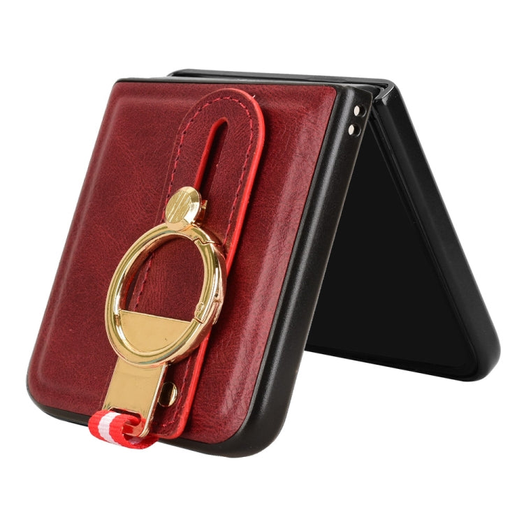For Xiaomi Mix Flip Wristband Leather Back Phone Case