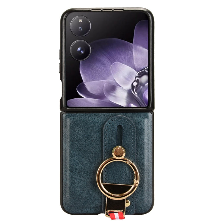 For Xiaomi Mix Flip Wristband Leather Back Phone Case