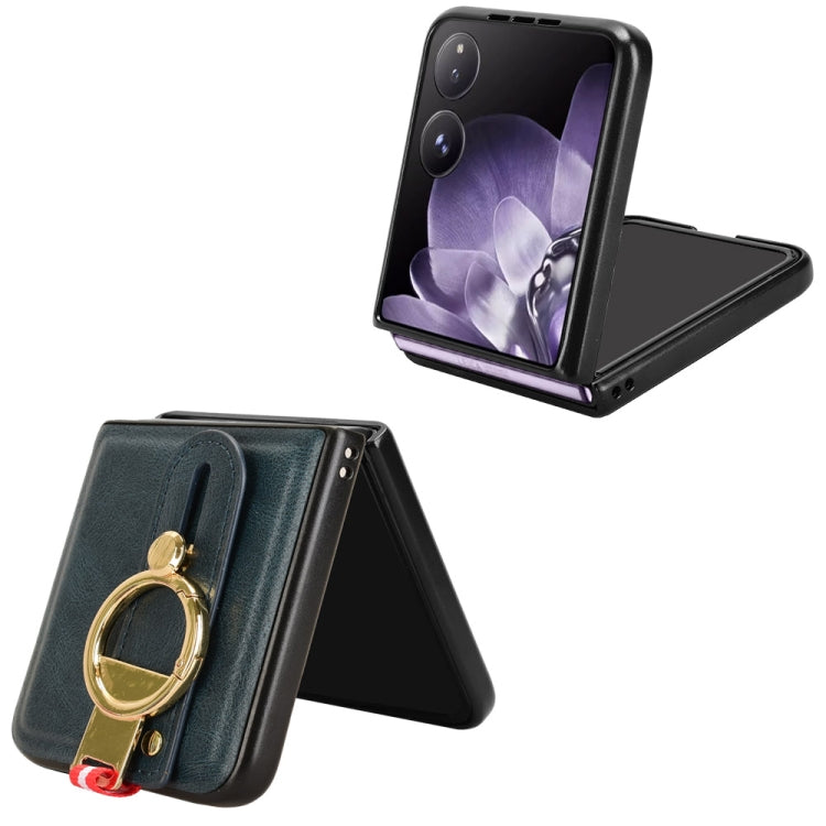 For Xiaomi Mix Flip Wristband Leather Back Phone Case