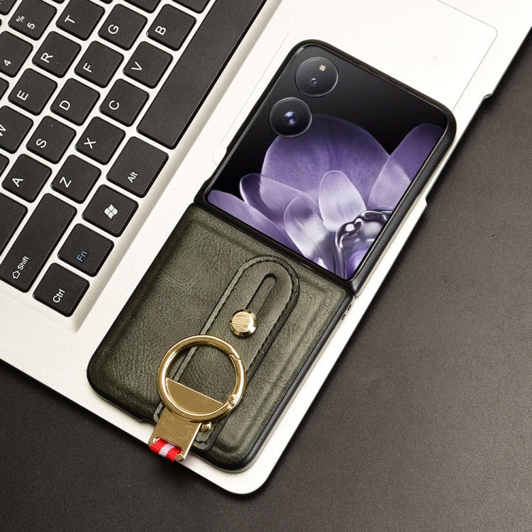 For Xiaomi Mix Flip Wristband Leather Back Phone Case