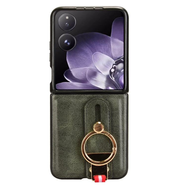 For Xiaomi Mix Flip Wristband Leather Back Phone Case