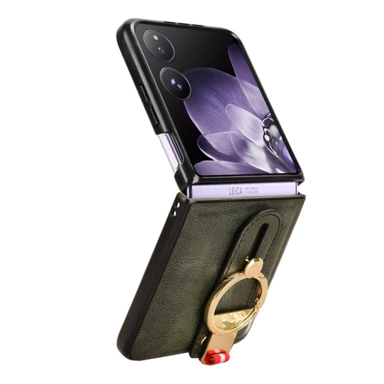 For Xiaomi Mix Flip Wristband Leather Back Phone Case