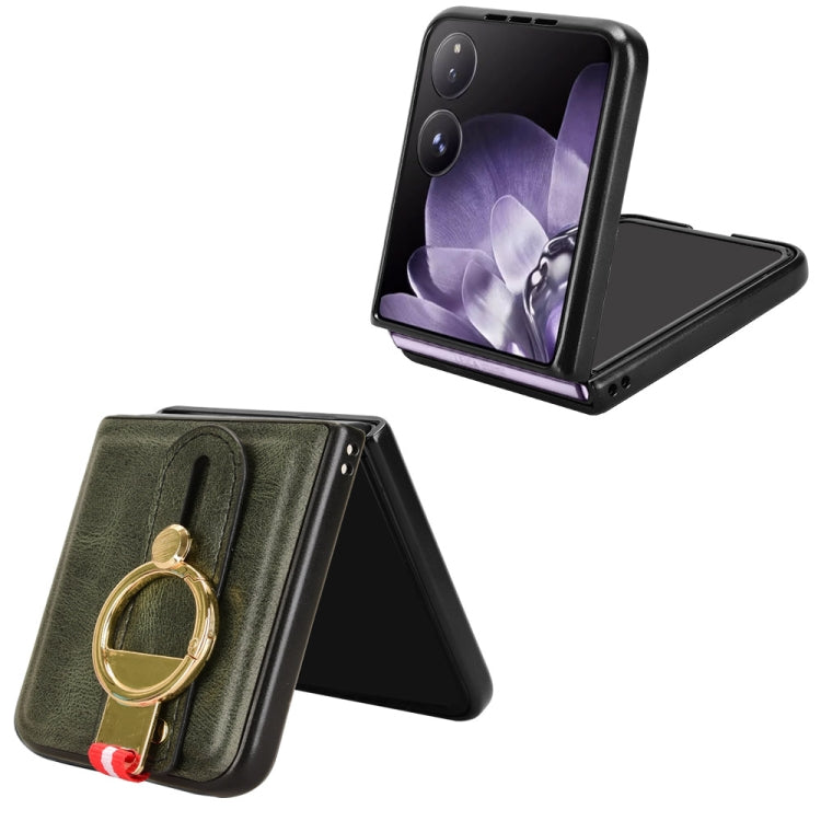 For Xiaomi Mix Flip Wristband Leather Back Phone Case