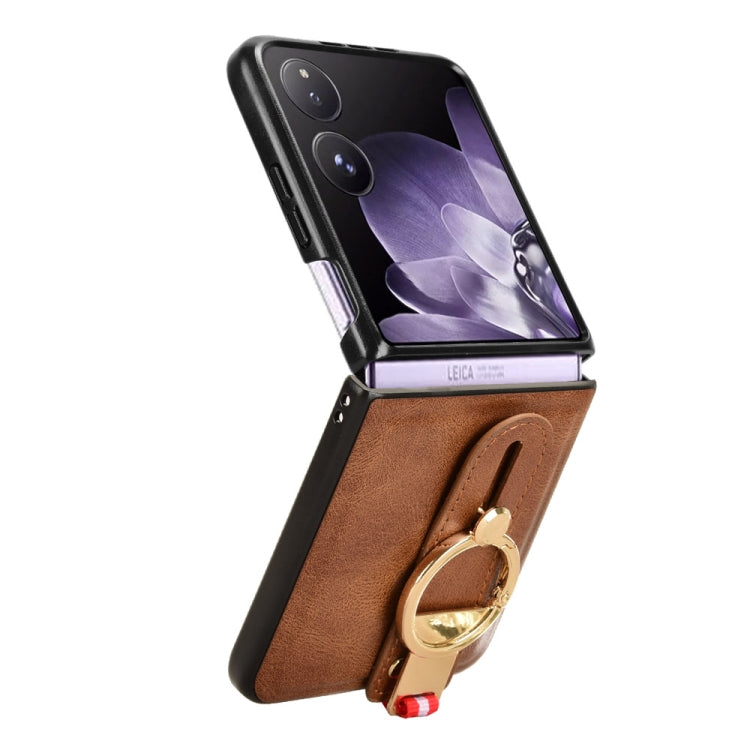 For Xiaomi Mix Flip Wristband Leather Back Phone Case