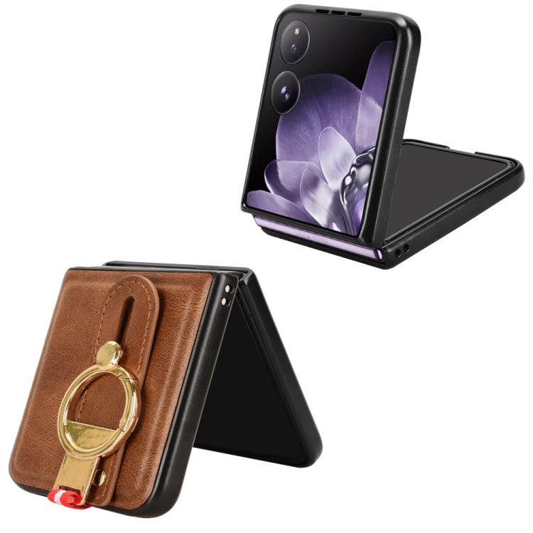 For Xiaomi Mix Flip Wristband Leather Back Phone Case