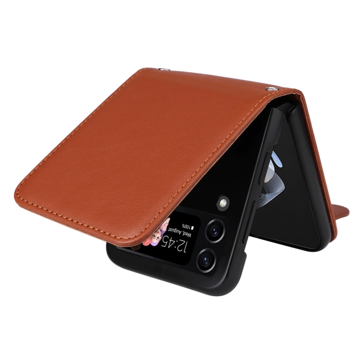 For Samsung Galaxy Z Flip4 5G Multifunctional Horizontal Flip Leather Phone Case with Three Card Slot