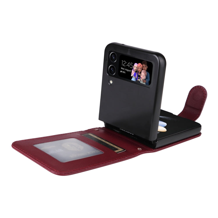 For Samsung Galaxy Z Flip4 5G Multifunctional Horizontal Flip Leather Phone Case with Three Card Slot