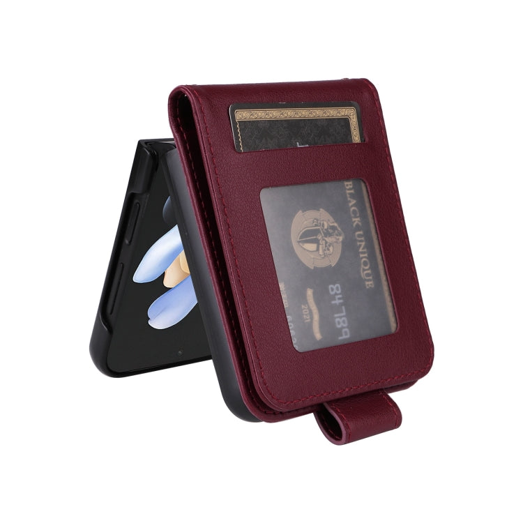 For Samsung Galaxy Z Flip4 5G Multifunctional Horizontal Flip Leather Phone Case with Three Card Slot