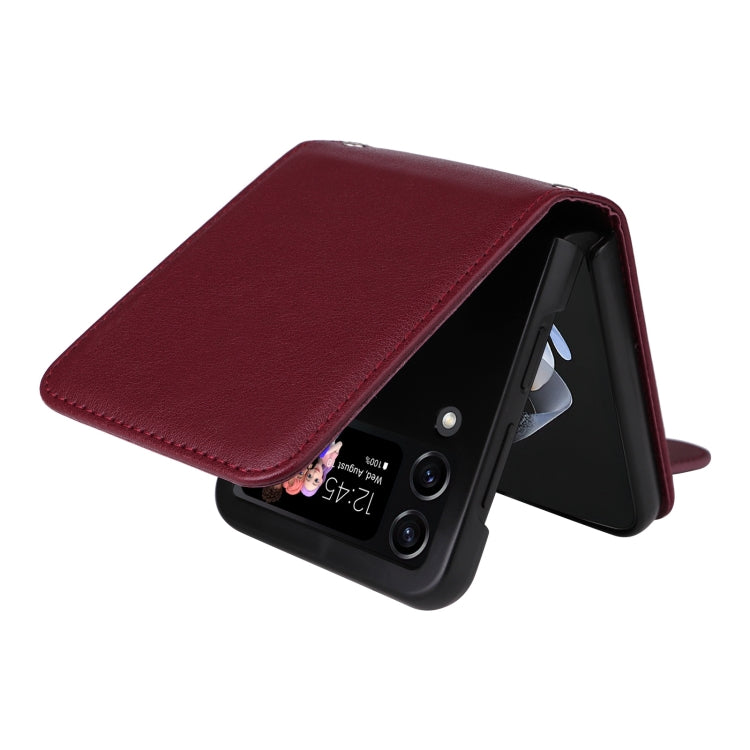 For Samsung Galaxy Z Flip4 5G Multifunctional Horizontal Flip Leather Phone Case with Three Card Slot
