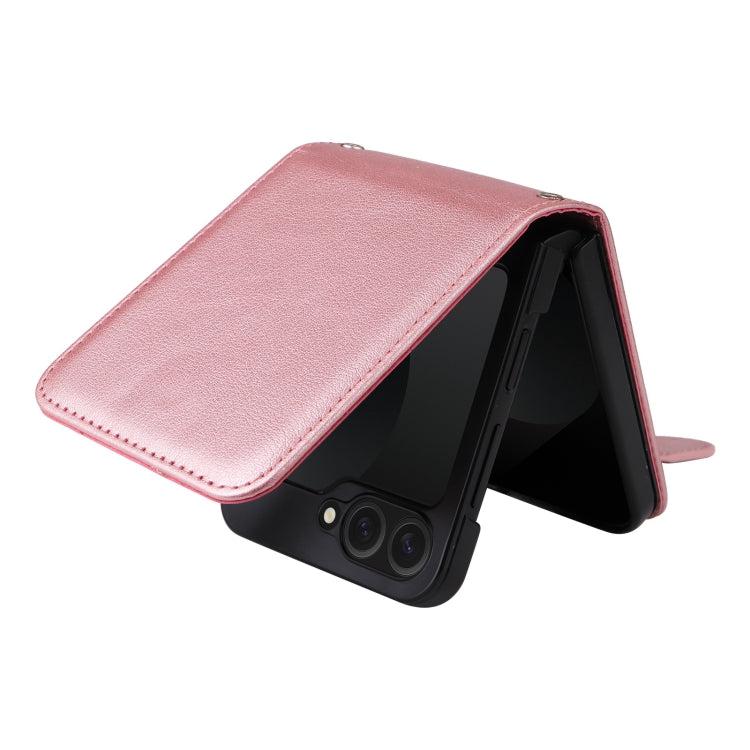 For Samsung Galaxy Z Flip6 / Flip7 FE Multifunctional Horizontal Flip Leather Phone Case with Three Card Slot