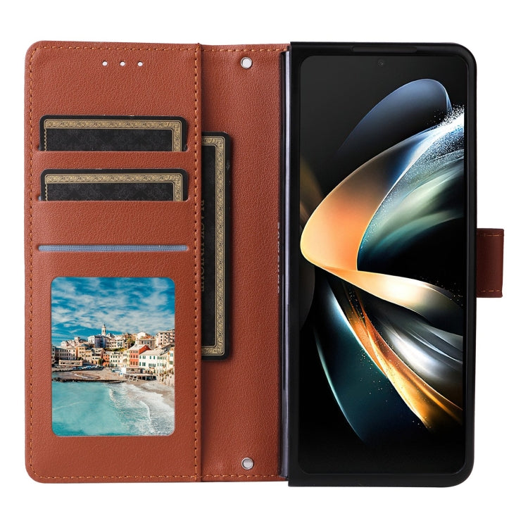 For Samsung Galaxy Z Fold4 5G Multifunctional Horizontal Flip Leather Phone Case with Three Card Slot