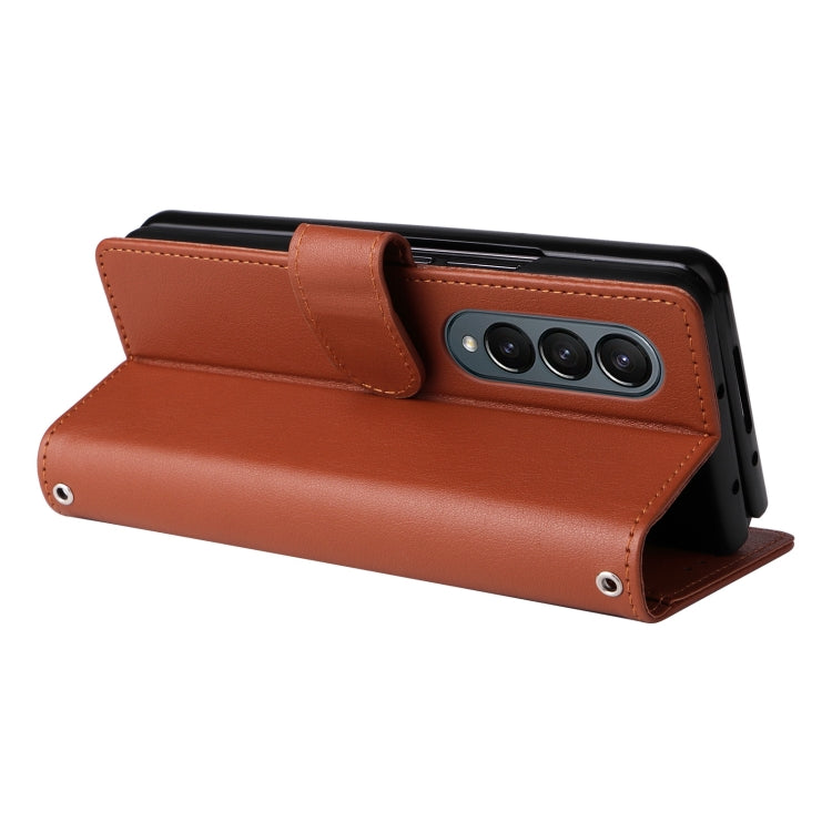 For Samsung Galaxy Z Fold4 5G Multifunctional Horizontal Flip Leather Phone Case with Three Card Slot