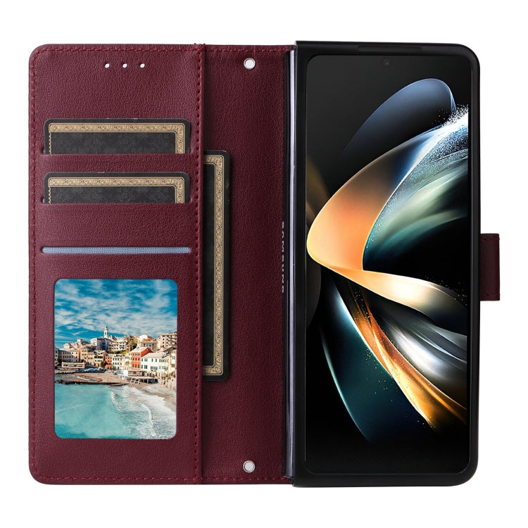 For Samsung Galaxy Z Fold4 5G Multifunctional Horizontal Flip Leather Phone Case with Three Card Slot