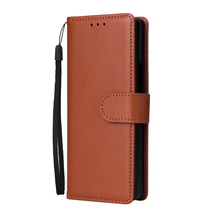 For Samsung Galaxy Z Fold5 5G Multifunctional Horizontal Flip Leather Phone Case with Three Card Slot