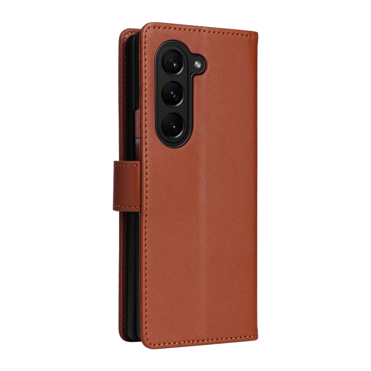 For Samsung Galaxy Z Fold5 5G Multifunctional Horizontal Flip Leather Phone Case with Three Card Slot