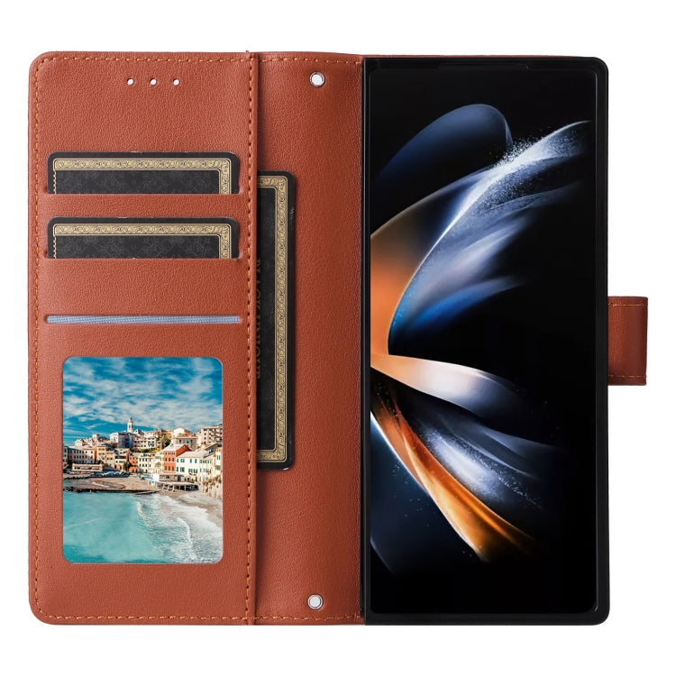 For Samsung Galaxy Z Fold5 5G Multifunctional Horizontal Flip Leather Phone Case with Three Card Slot
