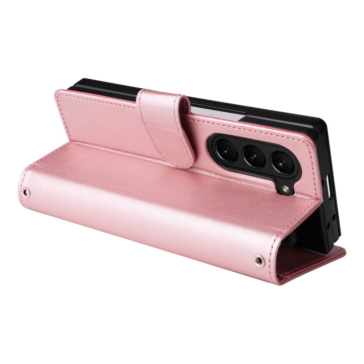 For Samsung Galaxy Z Fold5 5G Multifunctional Horizontal Flip Leather Phone Case with Three Card Slot