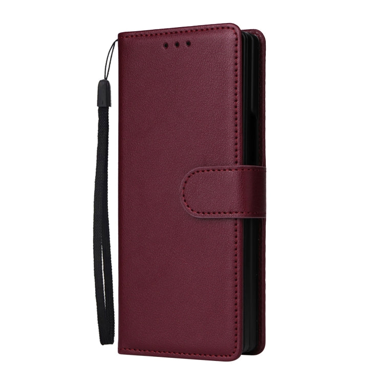 For Samsung Galaxy Z Fold5 5G Multifunctional Horizontal Flip Leather Phone Case with Three Card Slot