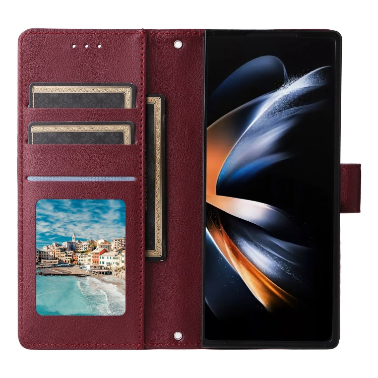 For Samsung Galaxy Z Fold5 5G Multifunctional Horizontal Flip Leather Phone Case with Three Card Slot