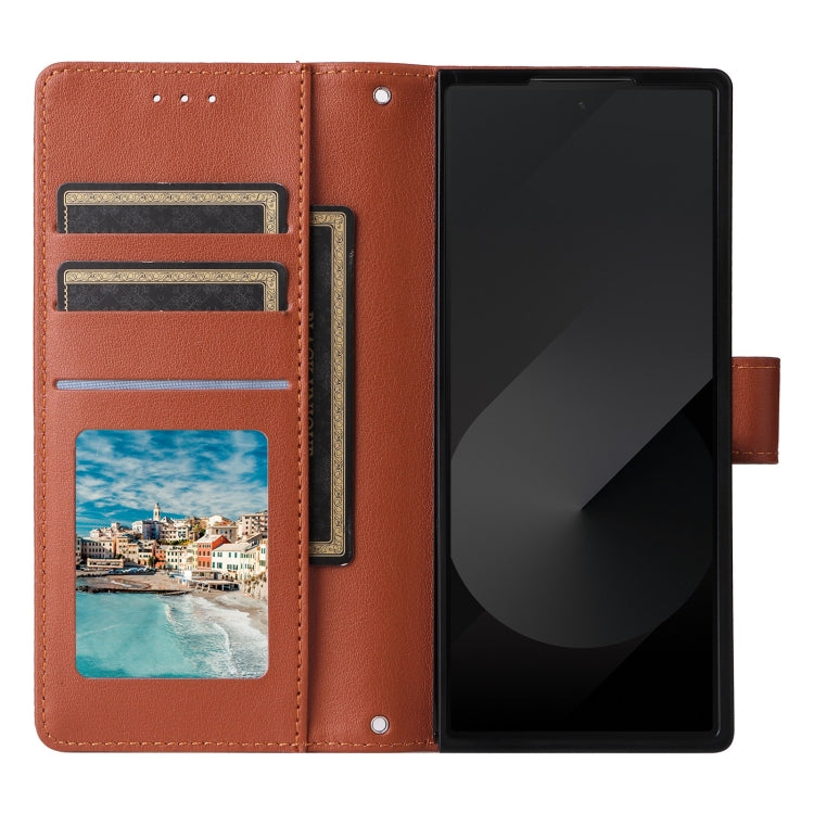 For Samsung Galaxy Z Fold6 5G Multifunctional Horizontal Flip Leather Phone Case with Three Card Slot