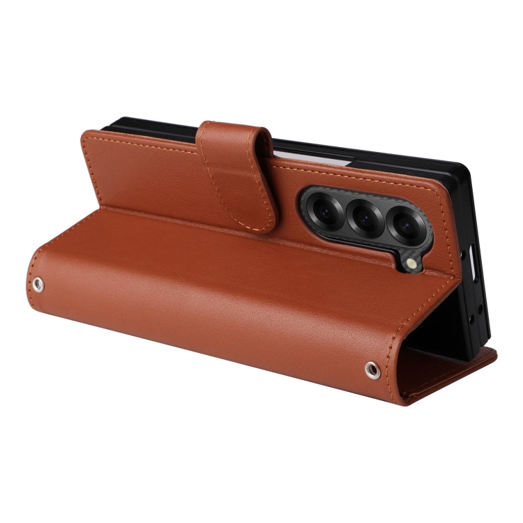 For Samsung Galaxy Z Fold6 5G Multifunctional Horizontal Flip Leather Phone Case with Three Card Slot