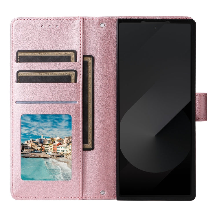 For Samsung Galaxy Z Fold6 5G Multifunctional Horizontal Flip Leather Phone Case with Three Card Slot