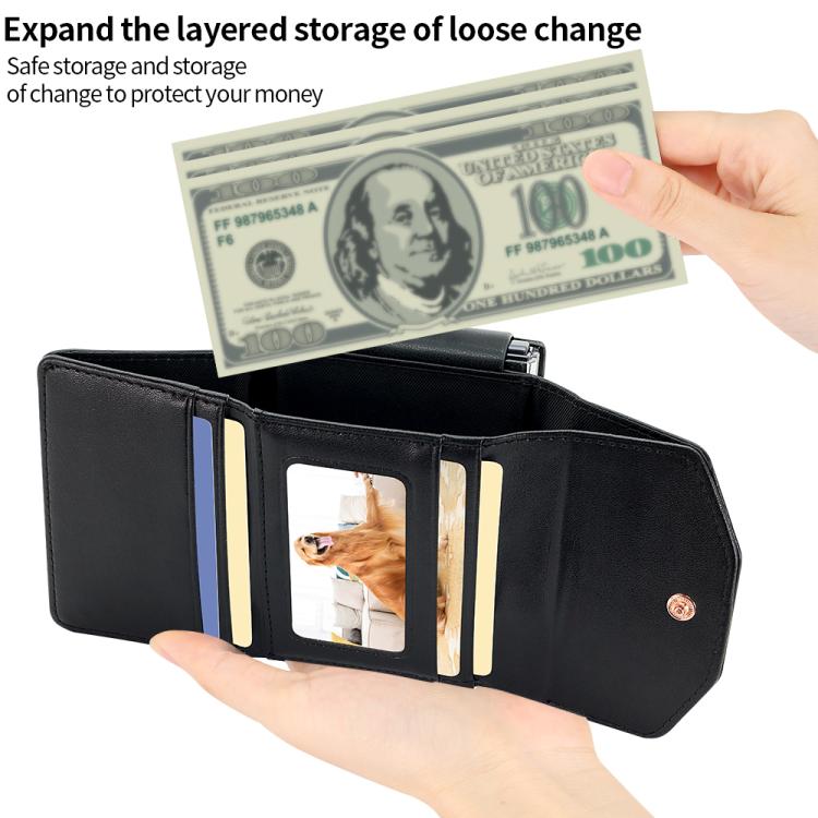 For Samsung Galaxy Z Flip7 5G VIETAO Rhombic Texture Wallet PU Phone Case with Long Lanyard