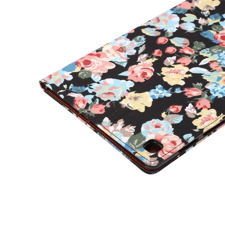 For Samsung Galaxy Tab A7 T505 Flower Cloth Texture PC Horizontal Flip Leather Protective Case, with Holder & Card Slots & Wallet & Photo Frame & Sleep / Wake-up Function