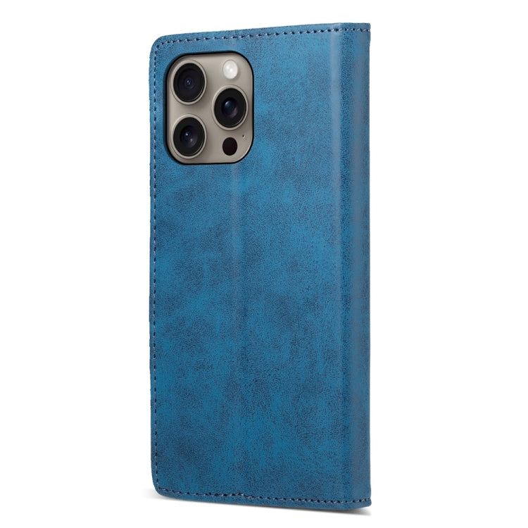 For iPhone 16 Pro Max Business Solid Color Magnetic RFID Leather Phone Case