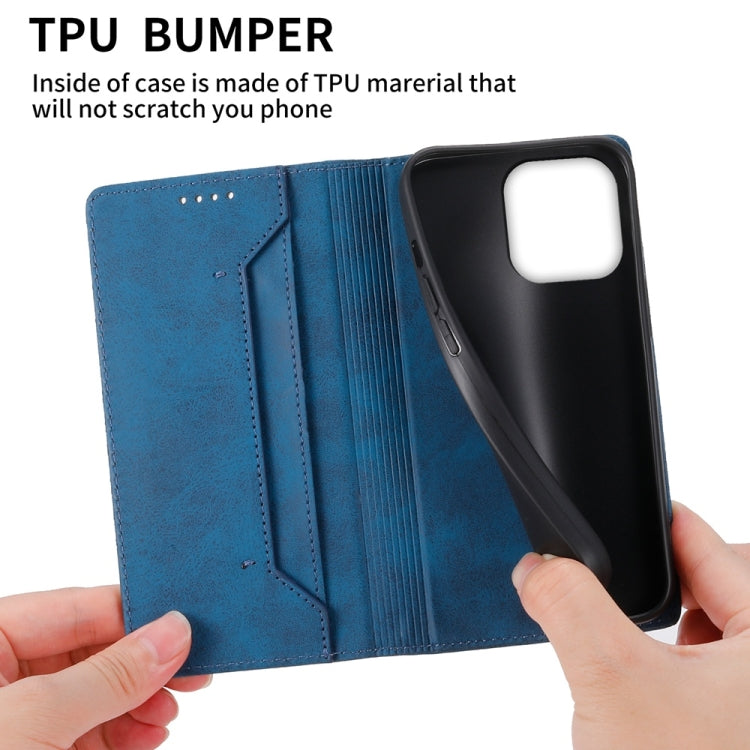 For iPhone 16 Pro Max Business Solid Color Magnetic RFID Leather Phone Case