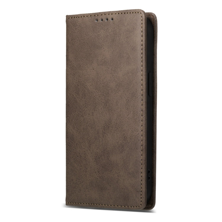 For iPhone 16 Pro Business Solid Color Magnetic RFID Leather Phone Case