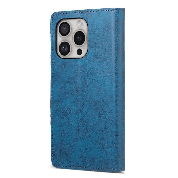 For iPhone 16 Pro Business Solid Color Magnetic RFID Leather Phone Case