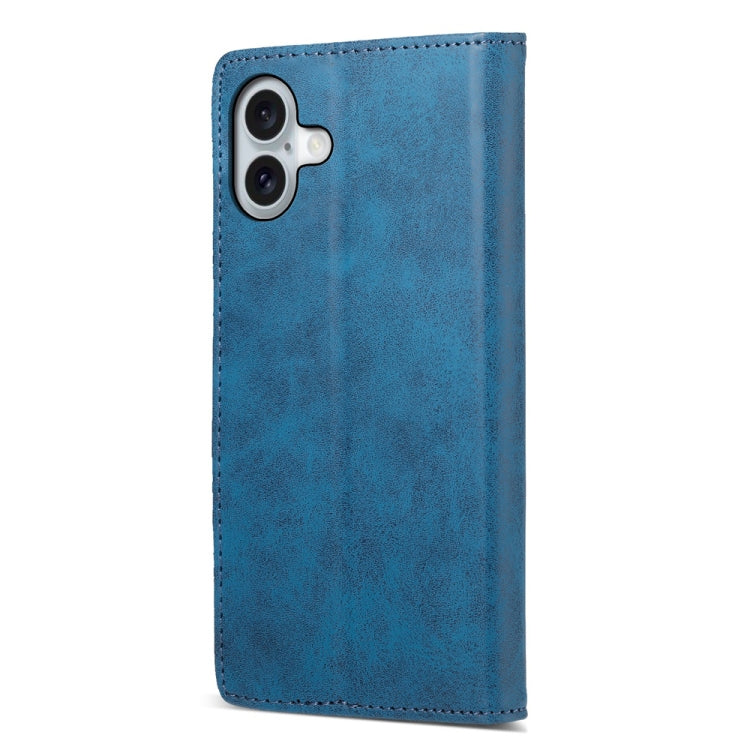 For iPhone 16 Plus Business Solid Color Magnetic RFID Leather Phone Case