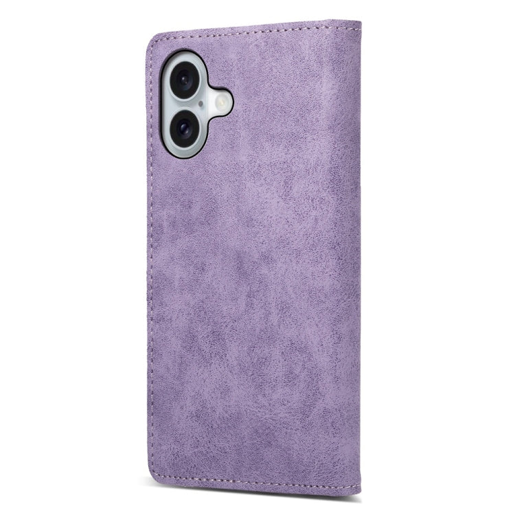 For iPhone 16 Business Solid Color Magnetic RFID Leather Phone Case