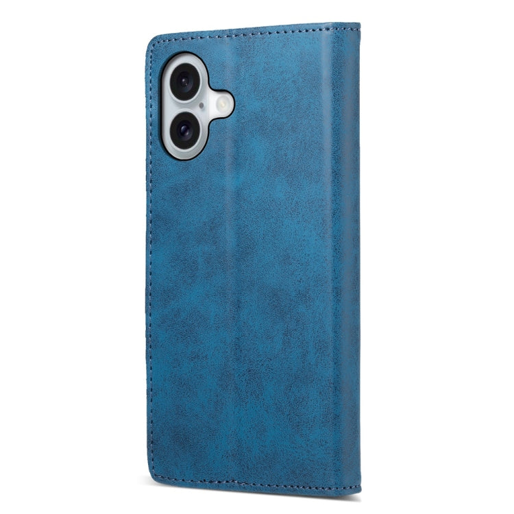 For iPhone 16 Business Solid Color Magnetic RFID Leather Phone Case